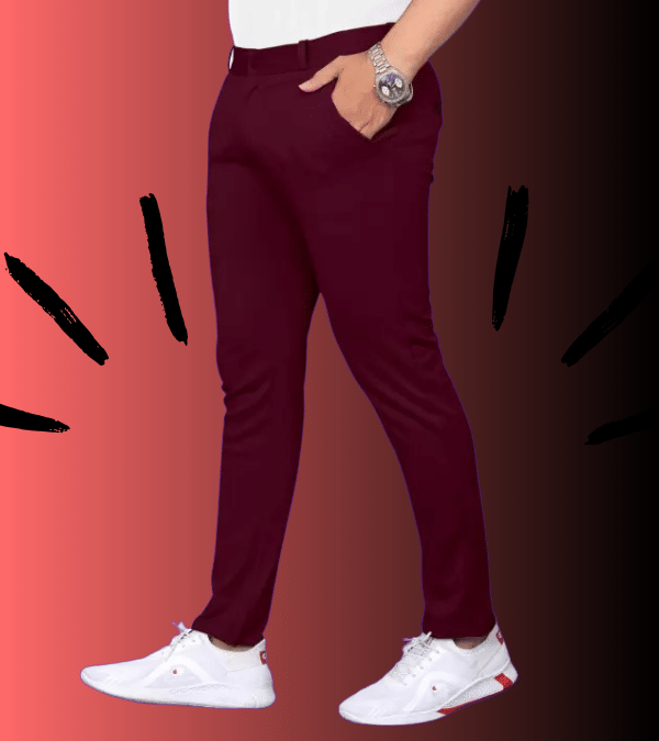     			micotti Slim Flat Men's Chinos - Maroon ( Pack of 1 )