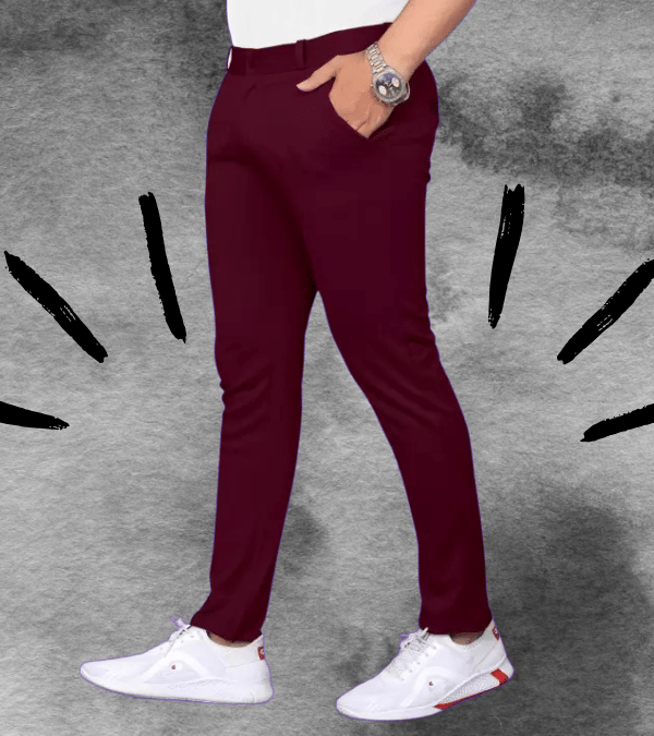     			micotti Slim Flat Men's Chinos - Maroon ( Pack of 1 )