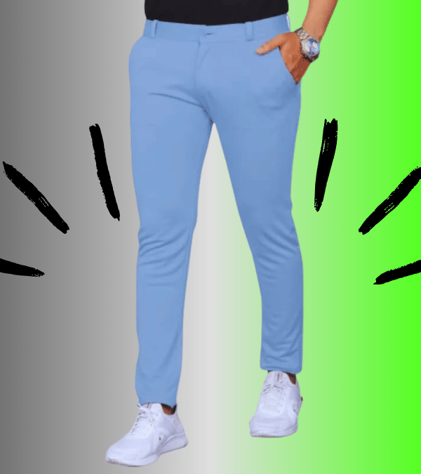     			micotti Slim Flat Men's Chinos - Light Blue ( Pack of 1 )