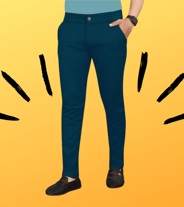    			micotti Slim Flat Men's Chinos - Teal ( Pack of 1 )