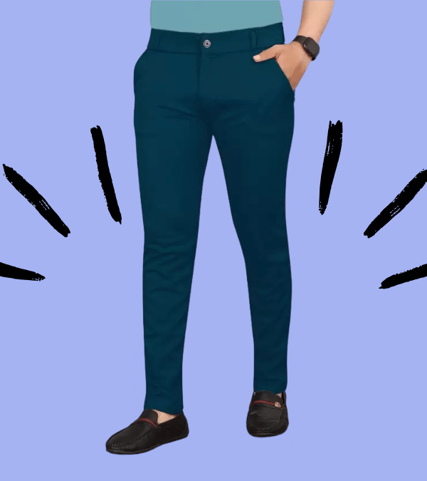     			micotti Slim Flat Men's Chinos - Teal ( Pack of 1 )