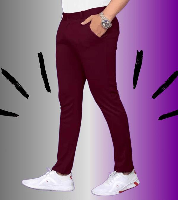     			micotti Slim Flat Men's Chinos - Maroon ( Pack of 1 )