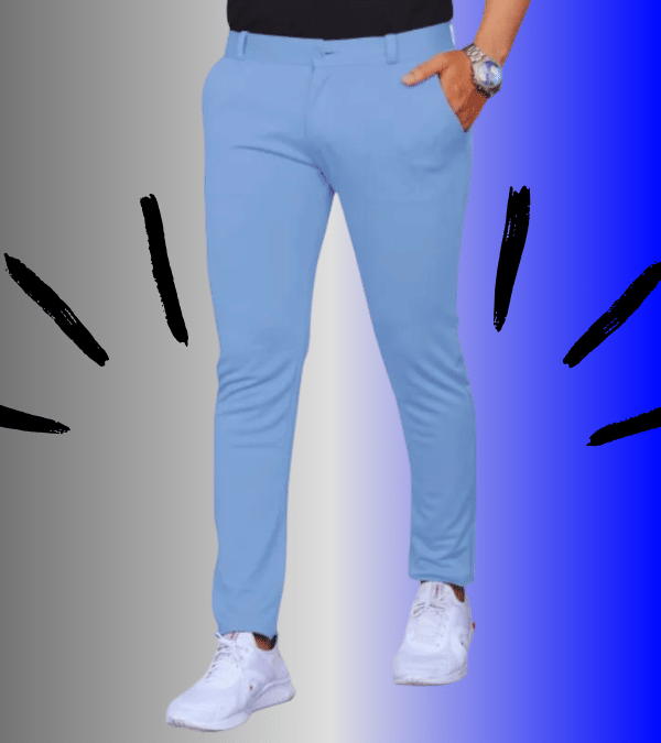     			micotti Slim Flat Men's Chinos - Light Blue ( Pack of 1 )