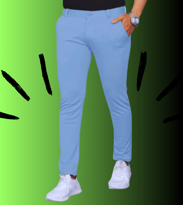     			micotti Slim Flat Men's Chinos - Light Blue ( Pack of 1 )