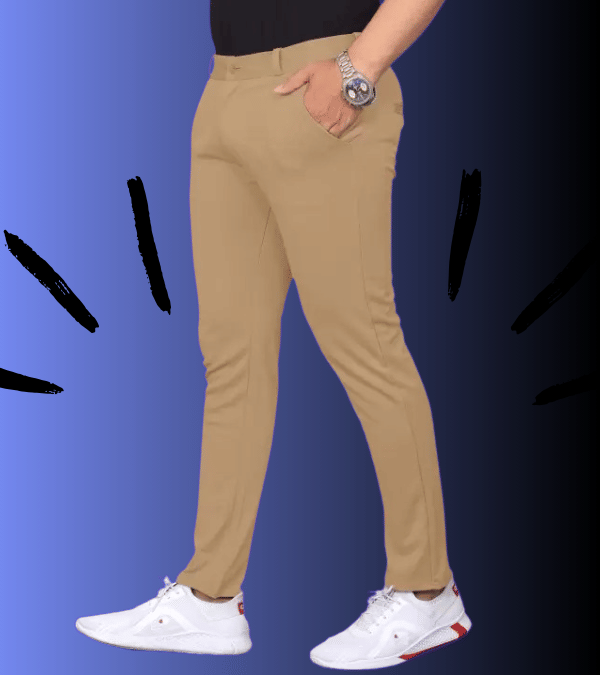     			micotti Slim Flat Men's Chinos - Khaki ( Pack of 1 )