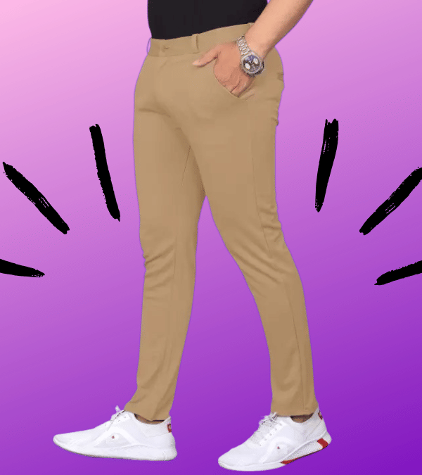     			micotti Slim Flat Men's Chinos - Khaki ( Pack of 1 )