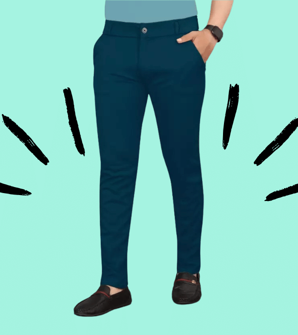     			micotti Slim Flat Men's Chinos - Teal ( Pack of 1 )