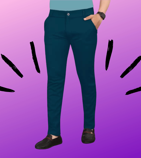     			micotti Slim Flat Men's Chinos - Teal ( Pack of 1 )