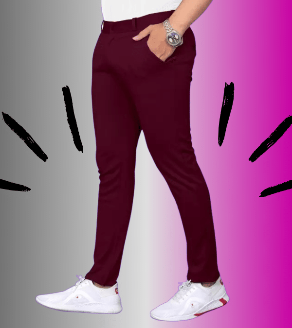     			micotti Slim Flat Men's Chinos - Maroon ( Pack of 1 )