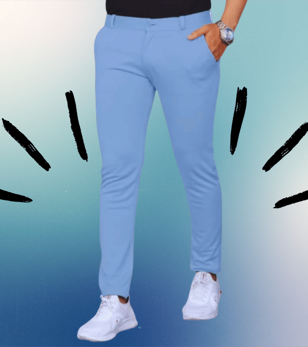     			micotti Slim Flat Men's Chinos - Light Blue ( Pack of 1 )