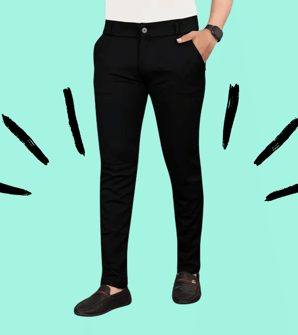     			micotti Slim Flat Men's Chinos - Black ( Pack of 1 )