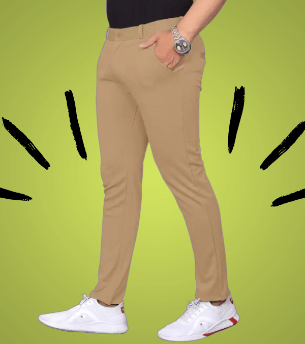     			micotti Slim Flat Men's Chinos - Khaki ( Pack of 1 )