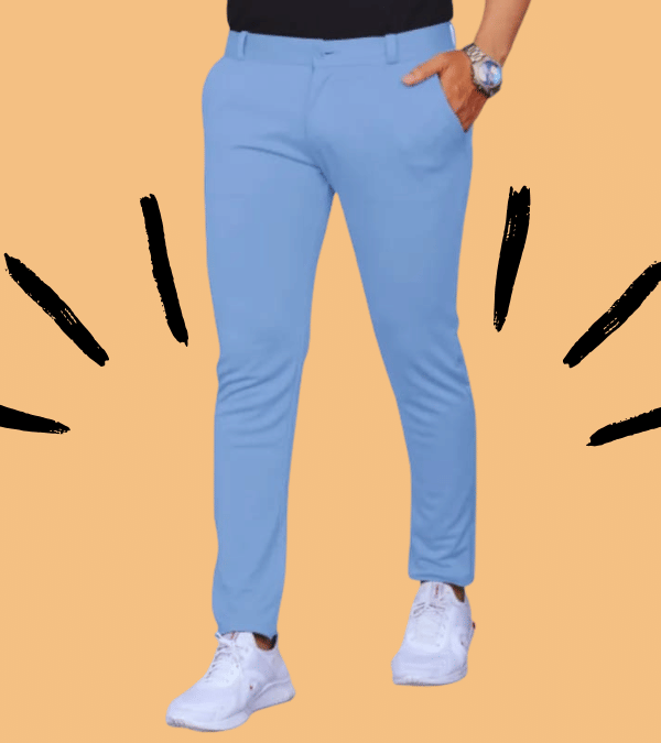     			micotti Slim Flat Men's Chinos - Light Blue ( Pack of 1 )