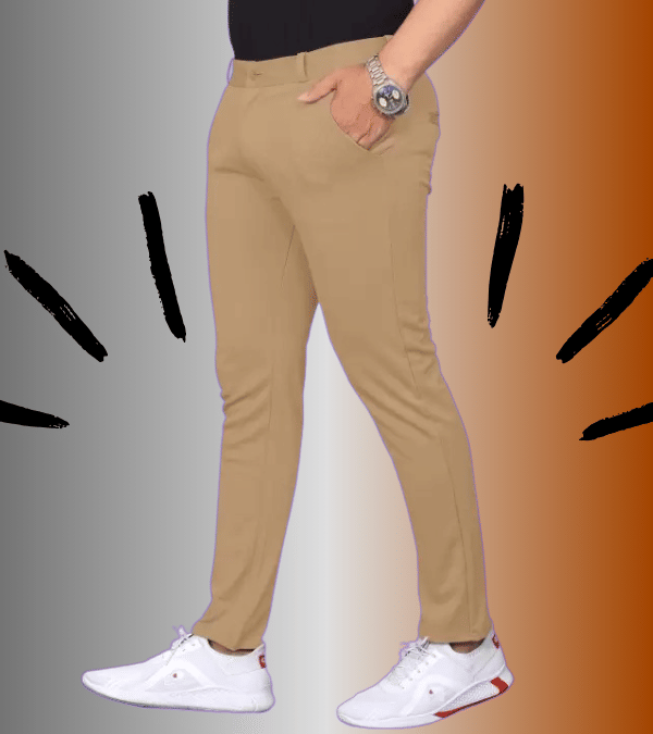     			micotti Slim Flat Men's Chinos - Khaki ( Pack of 1 )