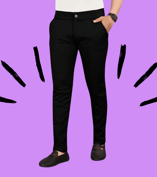     			micotti Slim Flat Men's Chinos - Black ( Pack of 1 )