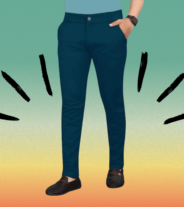     			micotti Slim Flat Men's Chinos - Teal ( Pack of 1 )