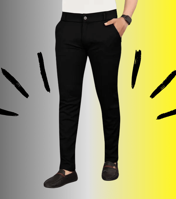    			micotti Slim Flat Men's Chinos - Black ( Pack of 1 )