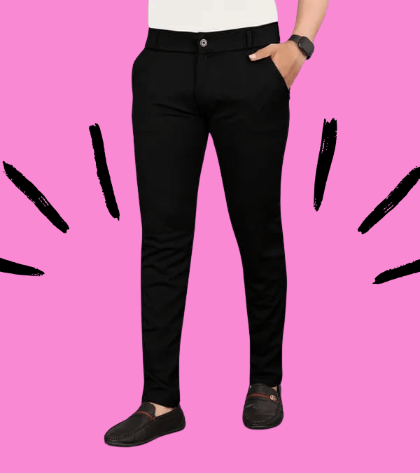     			micotti Slim Flat Men's Chinos - Black ( Pack of 1 )