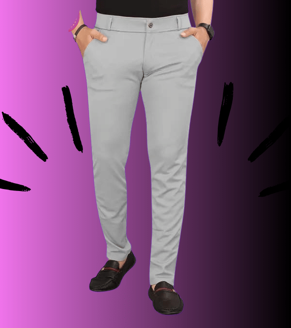     			micotti Slim Flat Men's Chinos - Grey ( Pack of 1 )