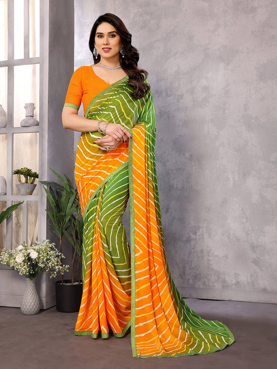 ANAND SAREES Georgette Embellished Chanderi saree With Unstitched Blouse Piece ( Yellow ) ANAND SAREES Georgette Embellished Chanderi saree With Unstitched Blouse Piece ( Yellow )