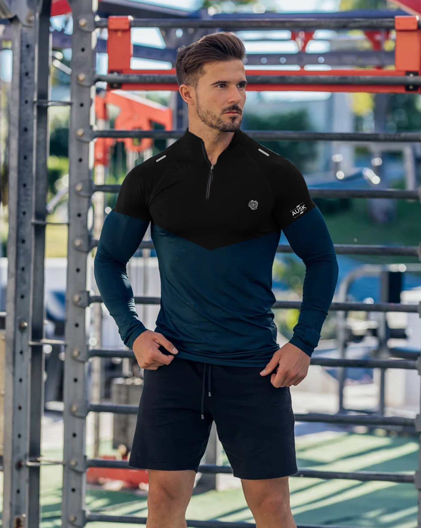 AUSK Teal Blue Polyester Slim Fit Men's Sports T-Shirt ( Pack of 1 )