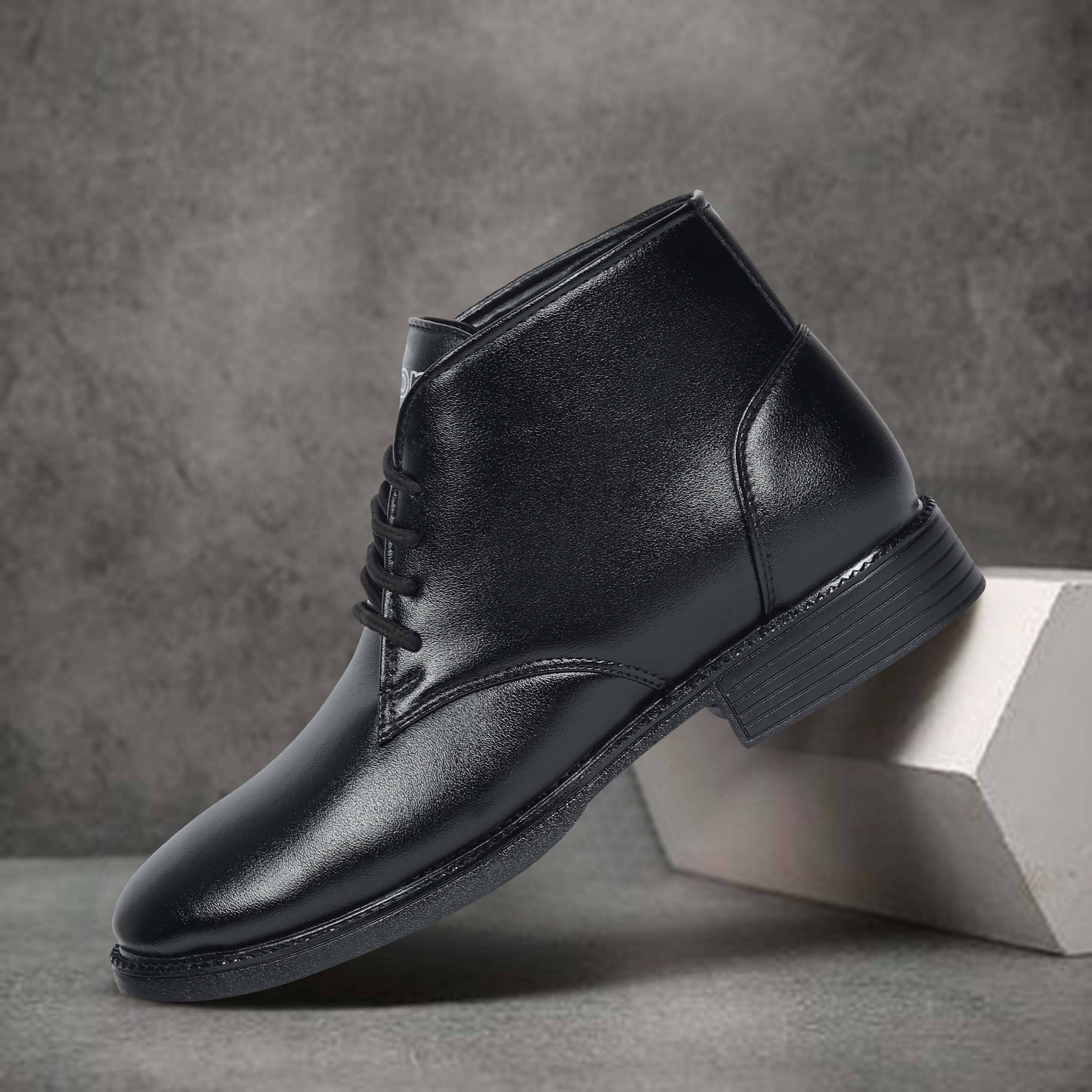     			Aadi Black Men's Formal Boots