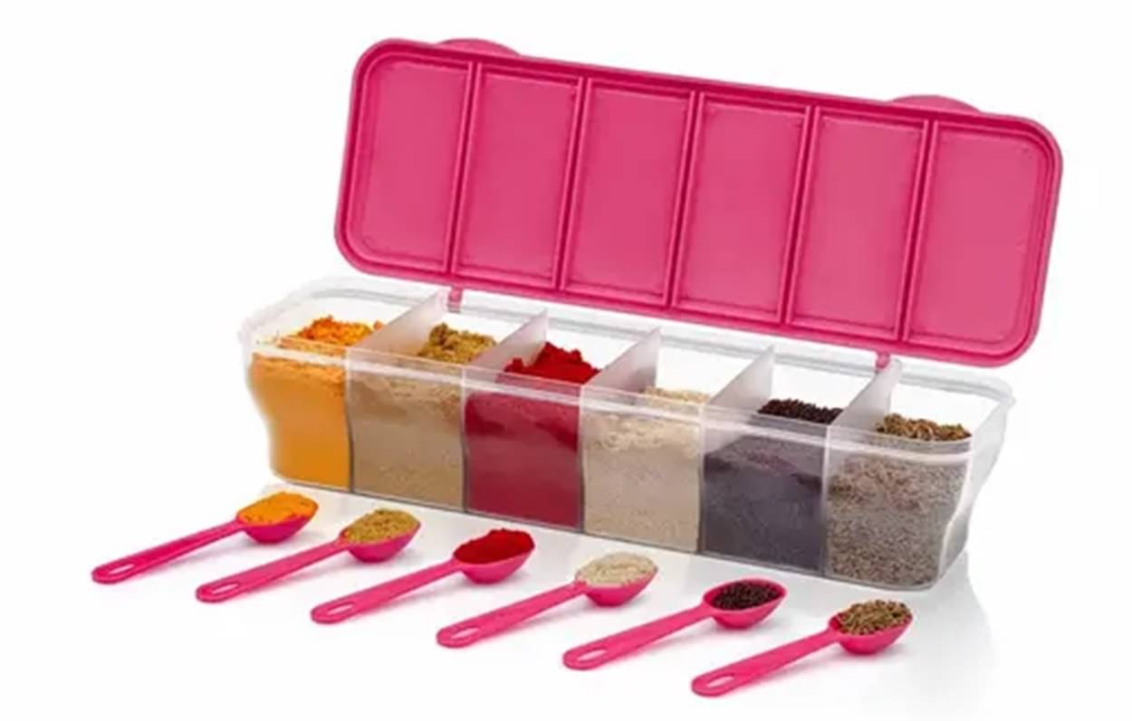     			Analog Kitchenware Dal/Spice/Pickle Plastic Pink Multi-Purpose Container ( Set of 1 )