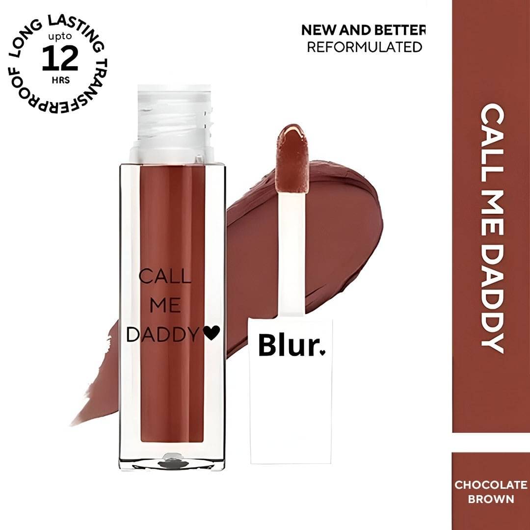     			BLUR India Call Me Daddy Matte Liquid Lipstick Tiramisu, Chocolate Brown 5ml