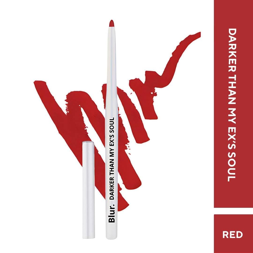     			BLUR India Darker Than My Ex's Soul Kajal + Lip Liner, Red