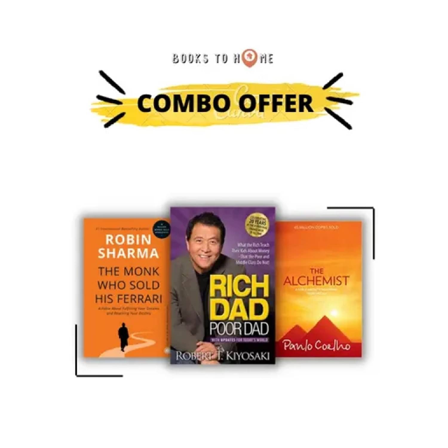 (Combo of 3 book )The Monk Who Sold His Ferrari & The Alchemist &Rich Dad Poor Dad Combo english paperback (Combo of 3 book )The Monk Who Sold His Ferrari & The Alchemist &Rich Dad Poor Dad Combo english paperback