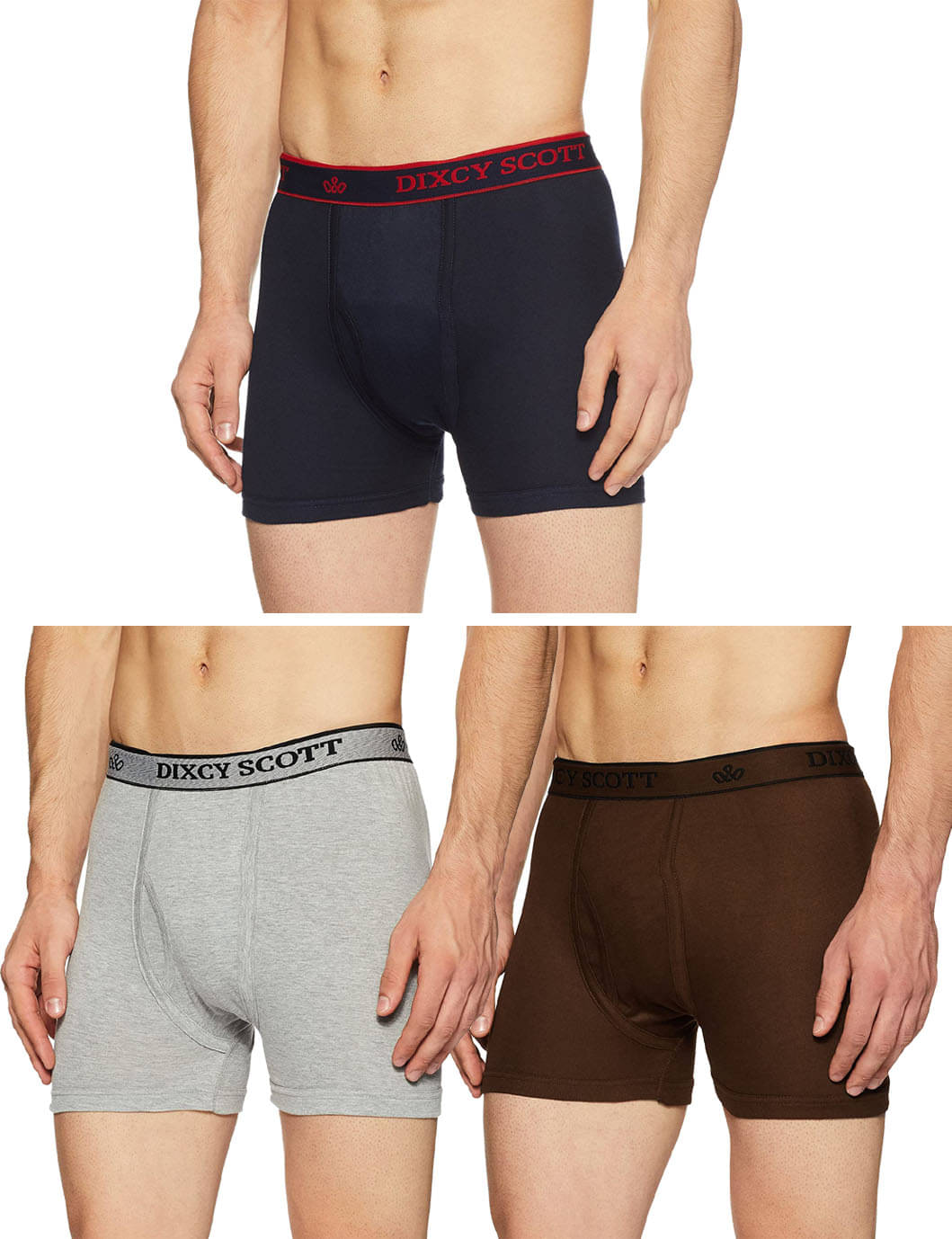     			Dixcy Scott Pack of 3 Cotton Trunks For Men's ( Multicolor )