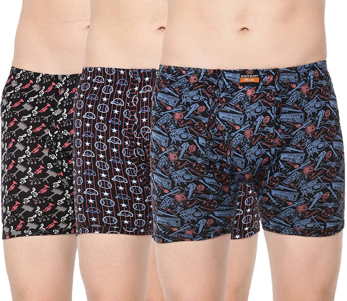     			Dixcy Scott Pack of 3 Cotton Trunks For Men's ( Multicolor )