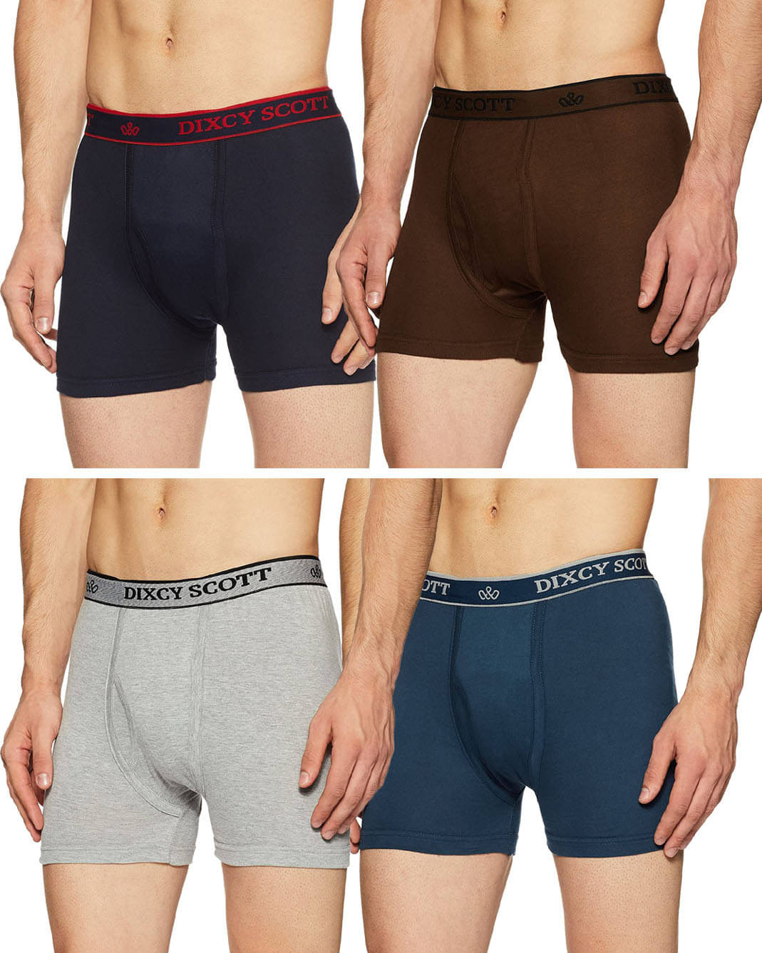 Dixcy Scott Pack of 4 Cotton Trunks For Men's ( Multicolor ) Dixcy Scott Pack of 4 Cotton Trunks For Men's ( Multicolor )