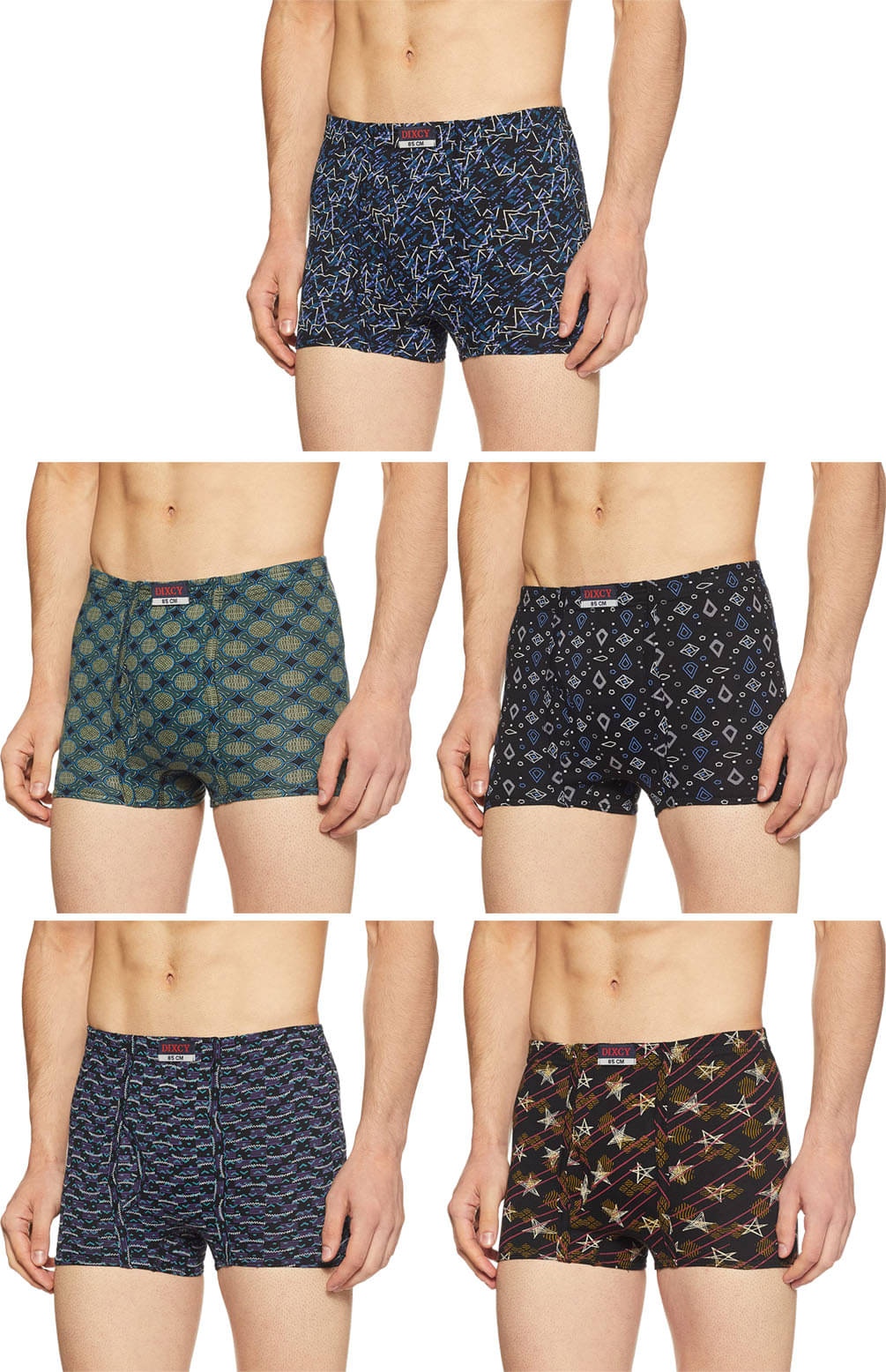     			Dixcy Scott Pack of 5 Cotton Trunks For Men's ( Multicolor )