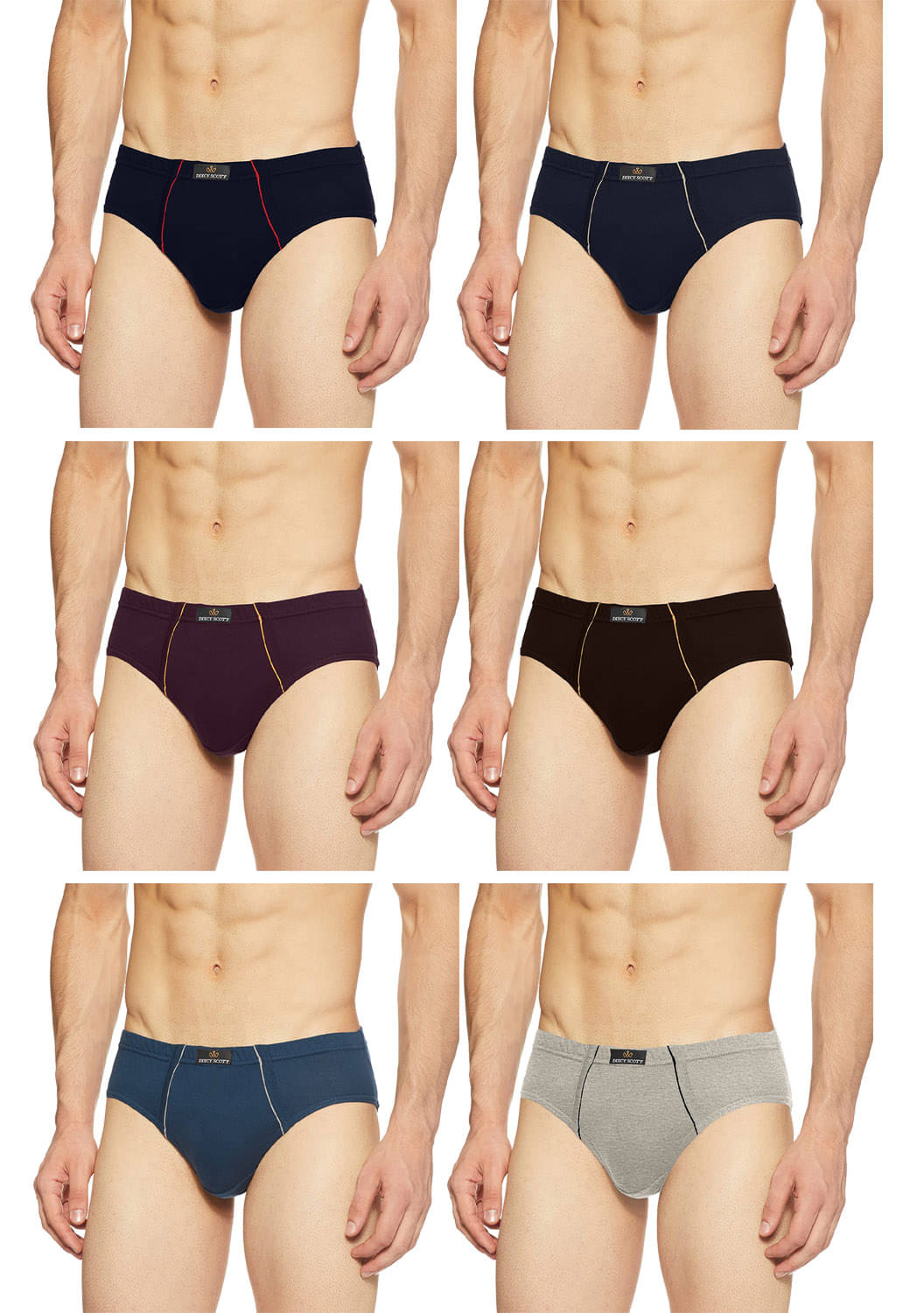 Dixcy Scott Pack of 6 Cotton Briefs For Men's ( Multicolor )     			Dixcy Scott Pack of 6 Cotton Briefs For Men's ( Multicolor )