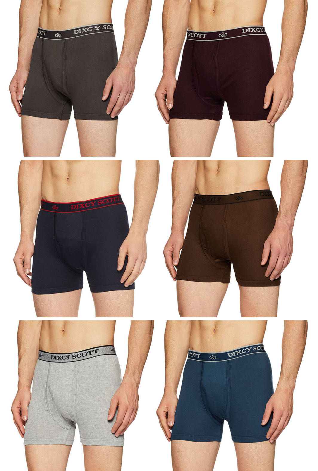     			Dixcy Scott Pack of 6 Cotton Trunks For Men's ( Multicolor )