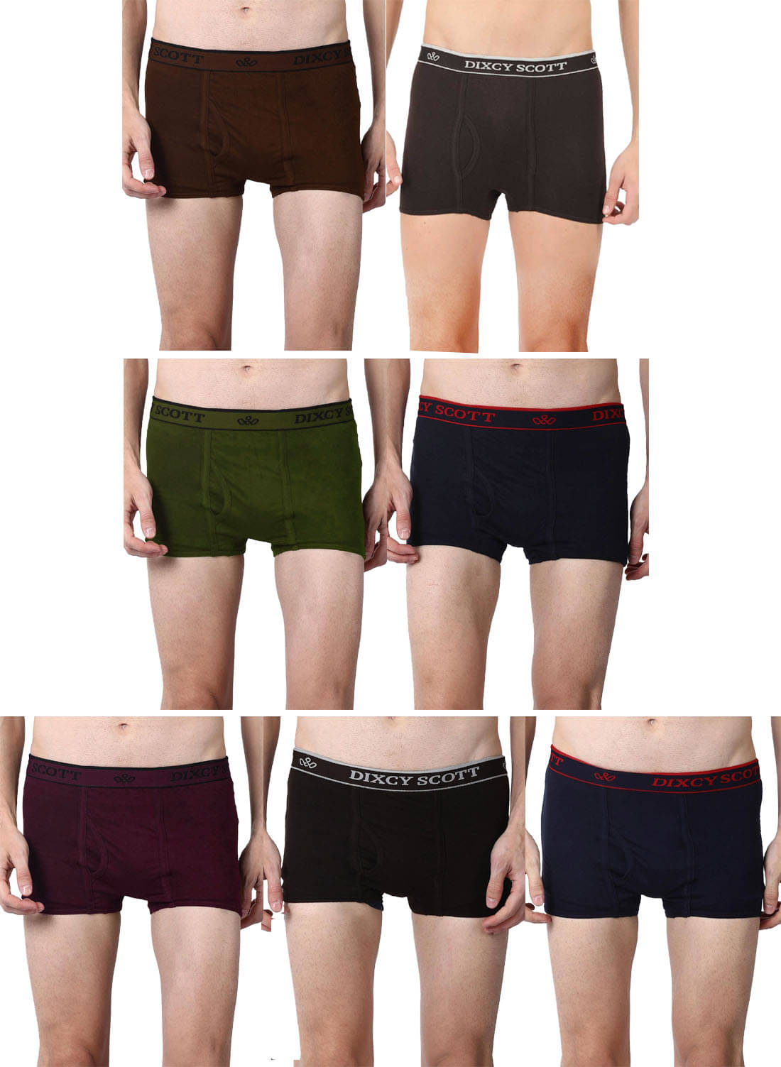     			Dixcy Scott Pack of 7 Cotton Trunks For Men's ( Multicolor )