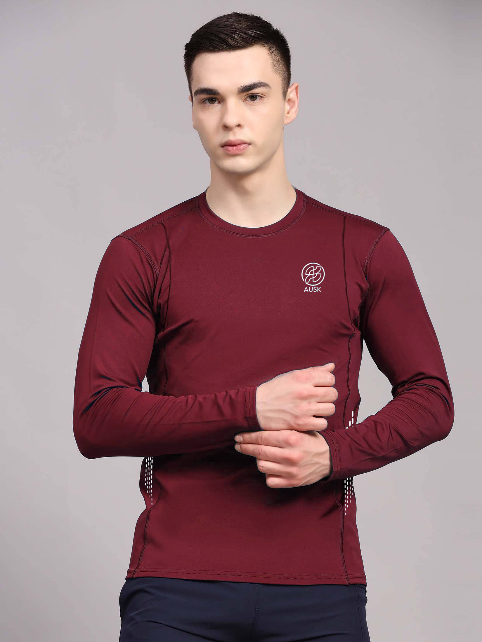     			ENITOR Men Polyester Regular Fit Printed T-Shirt ( Maroon )
