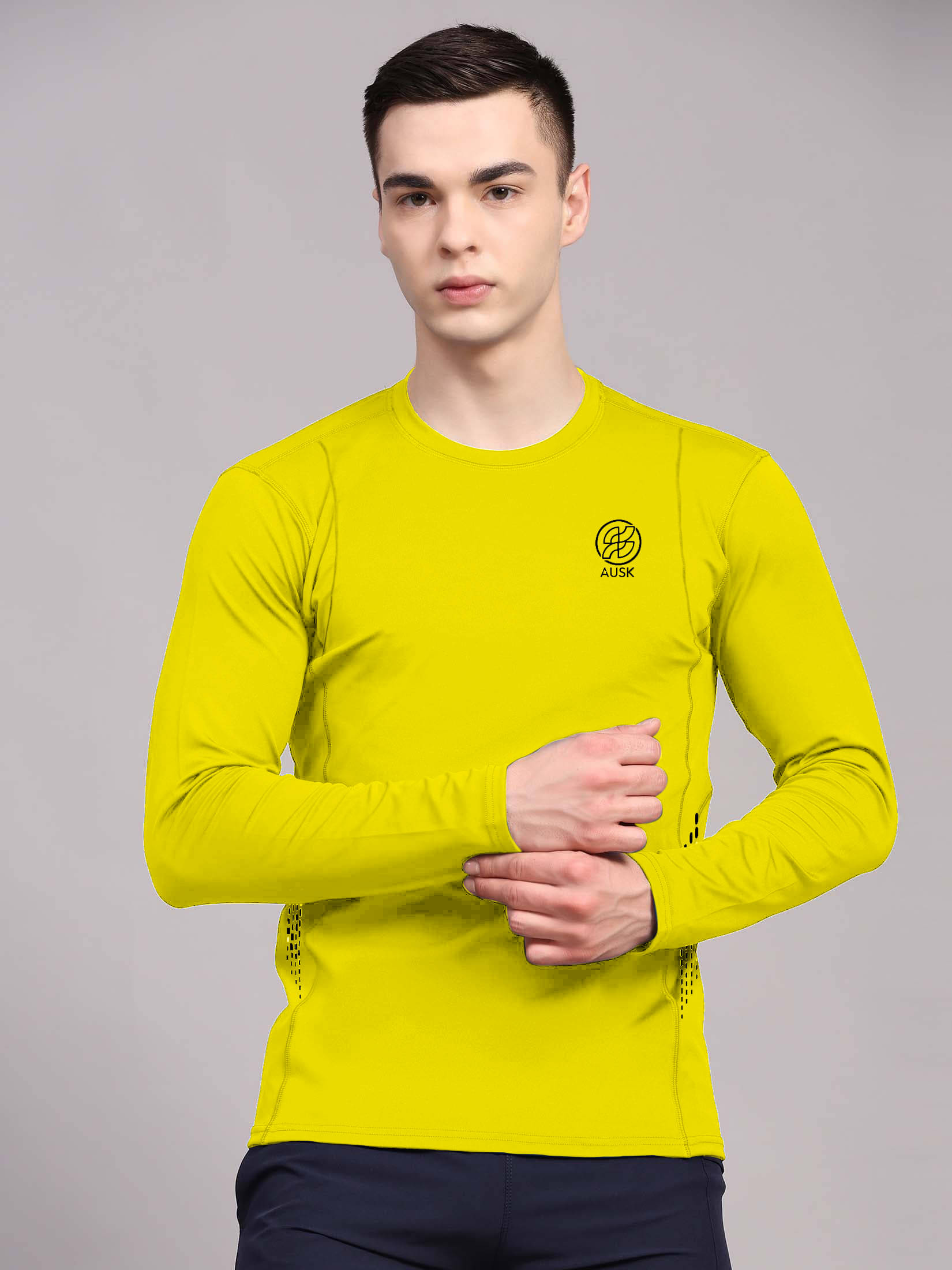 ENITOR Men Polyester Regular Fit Printed T-Shirt ( Mustard )     			ENITOR Men Polyester Regular Fit Printed T-Shirt ( Mustard )