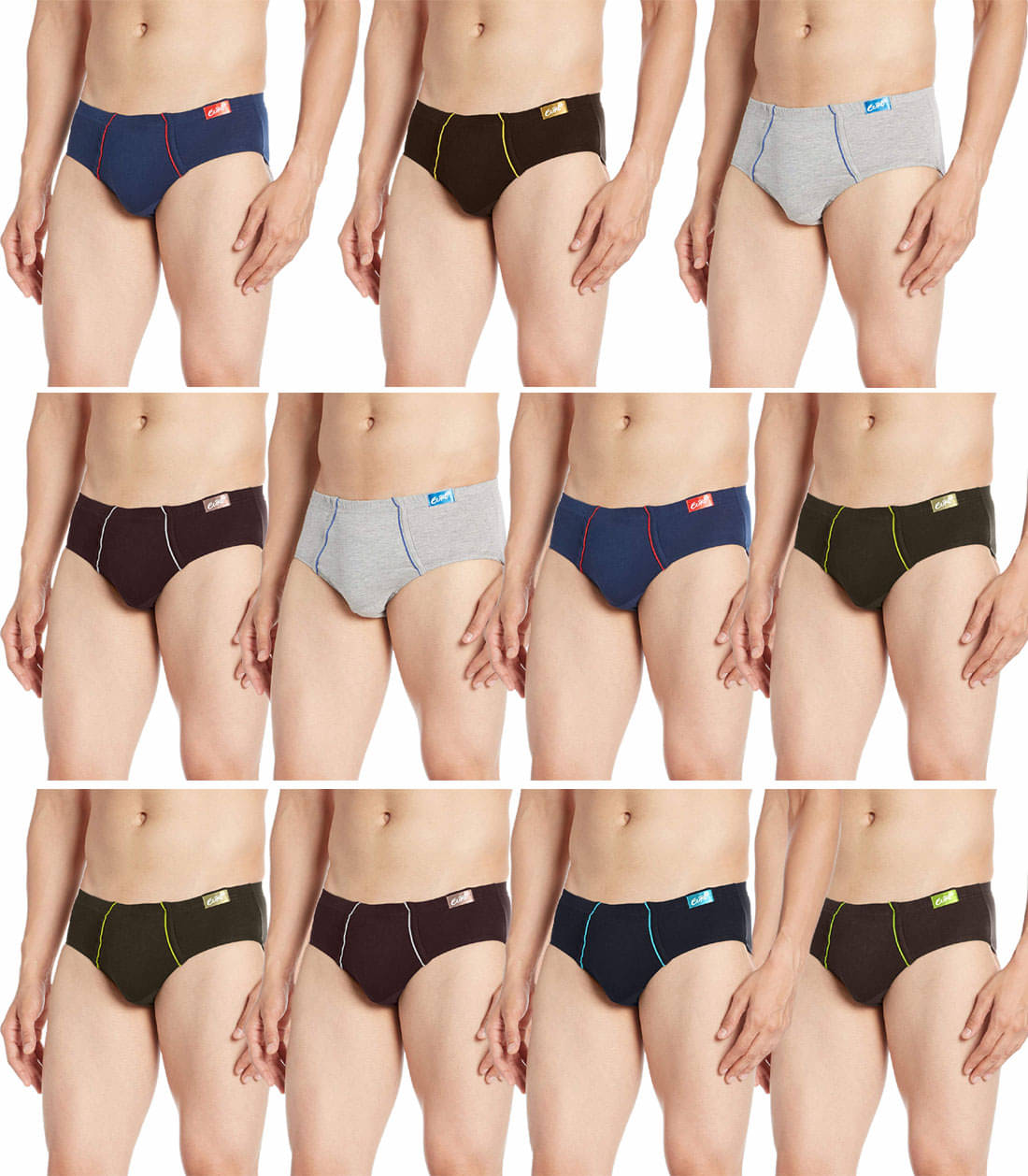 Euro Pack of 11 Cotton Briefs For Men's ( Multicolor )     			Euro Pack of 11 Cotton Briefs For Men's ( Multicolor )