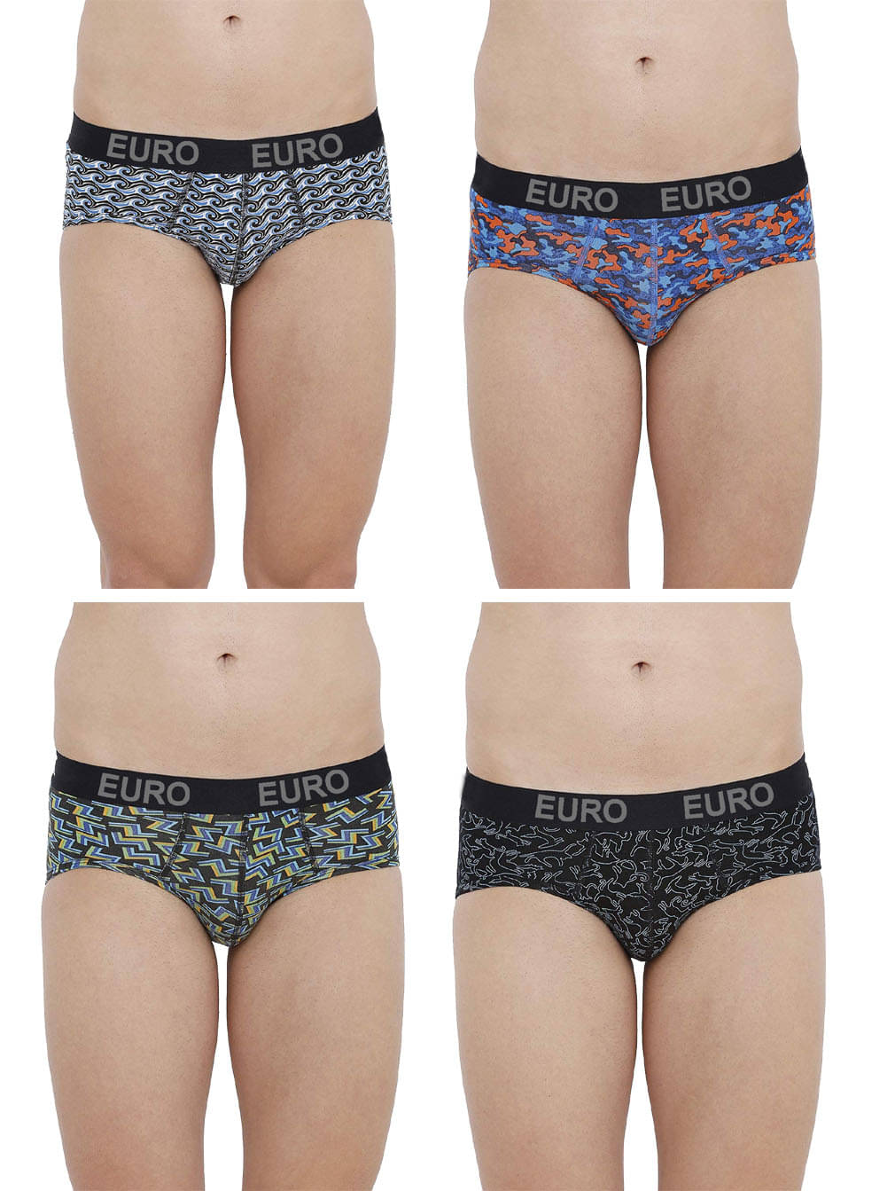 Euro Pack of 4 Cotton Briefs For Men's ( Multicolor )     			Euro Pack of 4 Cotton Briefs For Men's ( Multicolor )