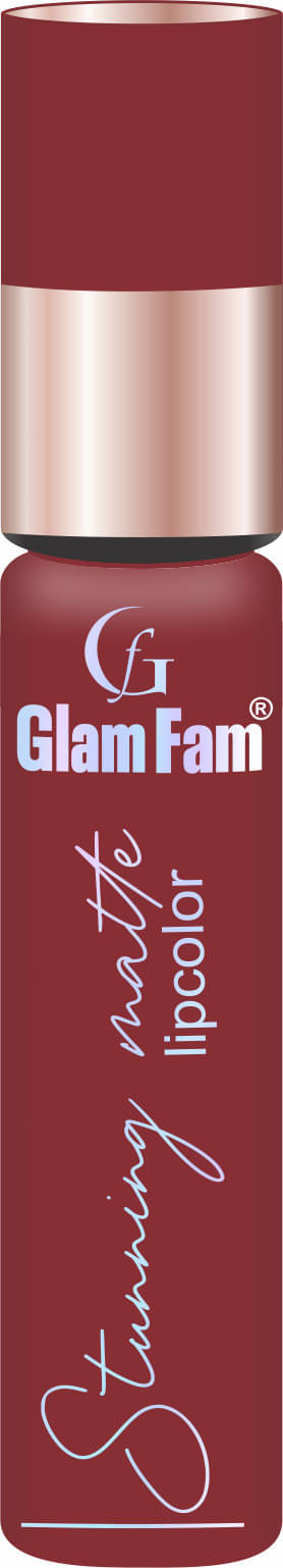     			GLAMFAM Maroon Matte Smudge Free Liquid Lipstick ( Pack of 1 )