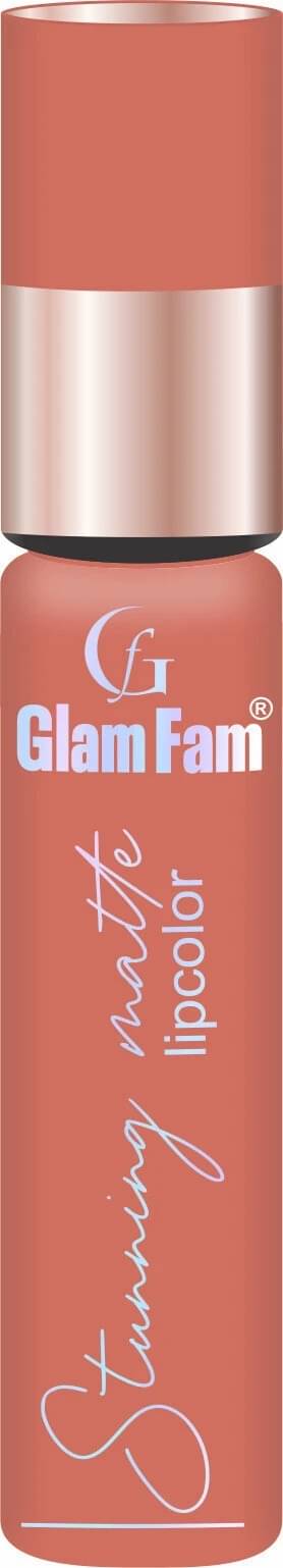     			GLAMFAM Peach Matte Smudge Free Liquid Lipstick ( Pack of 1 )