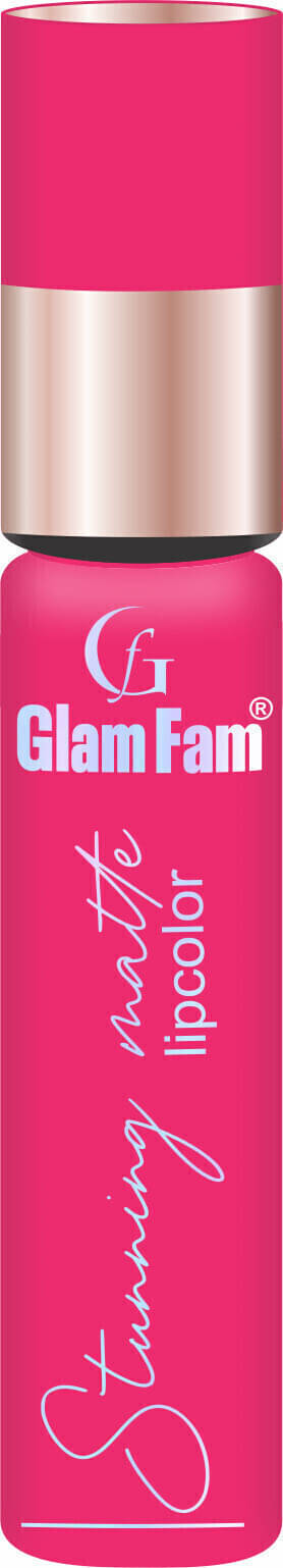     			GLAMFAM Pink Matte Smudge Free Liquid Lipstick ( Pack of 1 )
