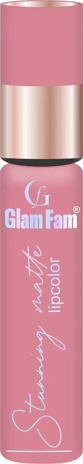     			GLAMFAM Pink Matte Smudge Free Liquid Lipstick ( Pack of 1 )