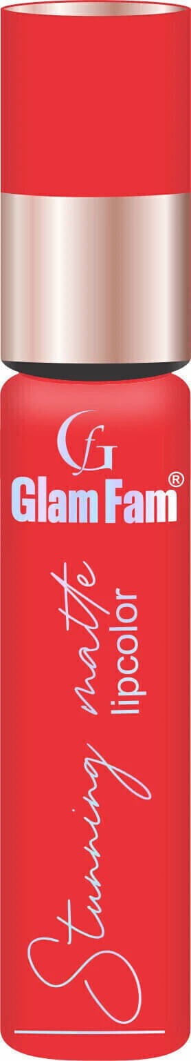     			GLAMFAM Red Matte Smudge Free Liquid Lipstick ( Pack of 1 )