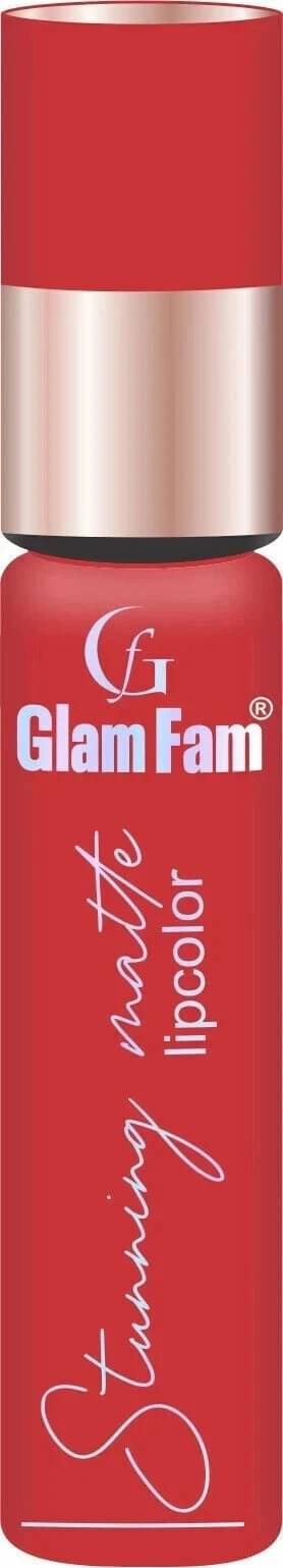     			GLAMFAM Red Matte Smudge Free Liquid Lipstick ( Pack of 1 )