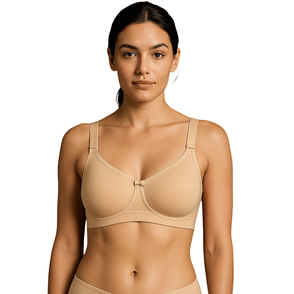 HERBLOURE Pack of 1 Cotton Blend Non Padded Everyday Bra For Women ( Beige ) HERBLOURE Pack of 1 Cotton Blend Non Padded Everyday Bra For Women ( Beige )