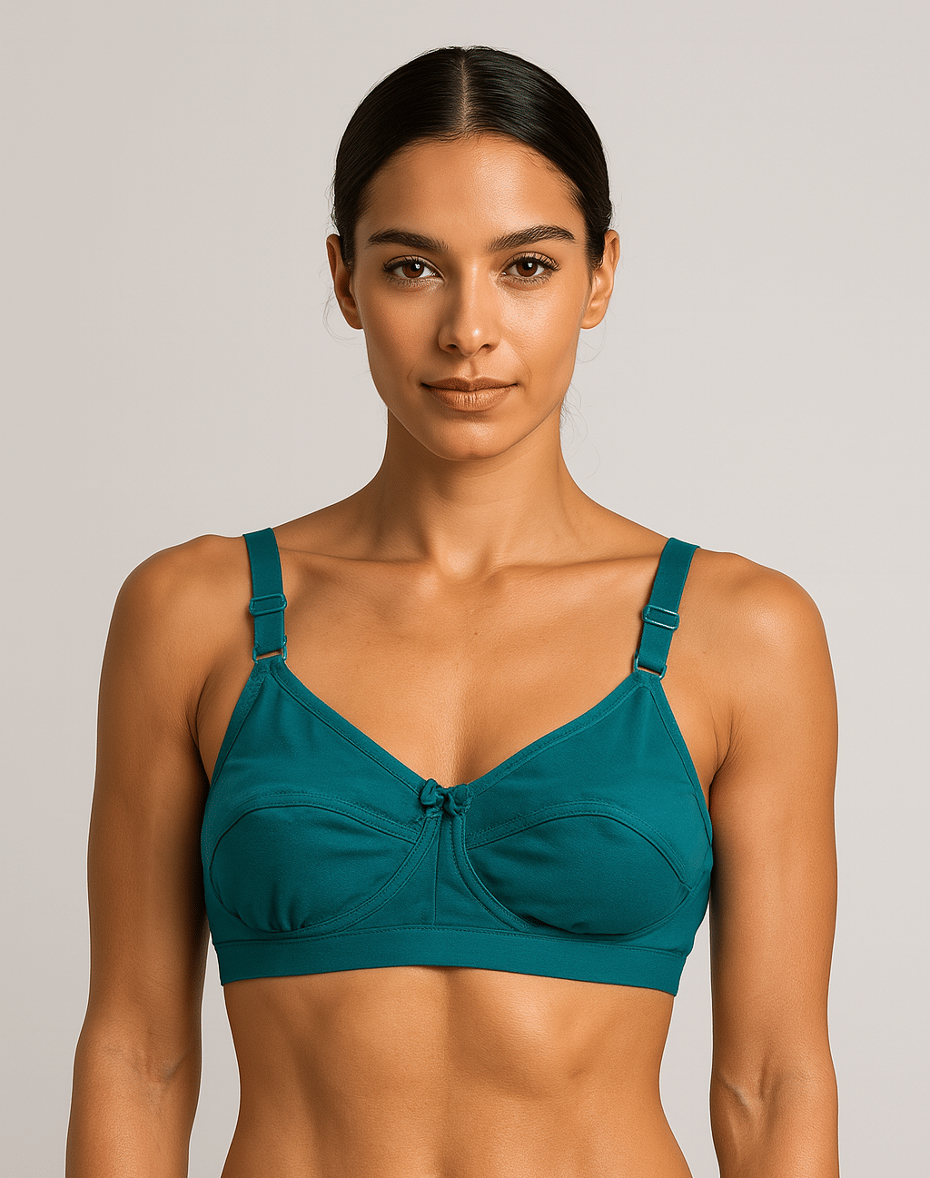 HERBLOURE Pack of 1 Cotton Blend Non Padded Everyday Bra For Women ( Teal ) HERBLOURE Pack of 1 Cotton Blend Non Padded Everyday Bra For Women ( Teal )