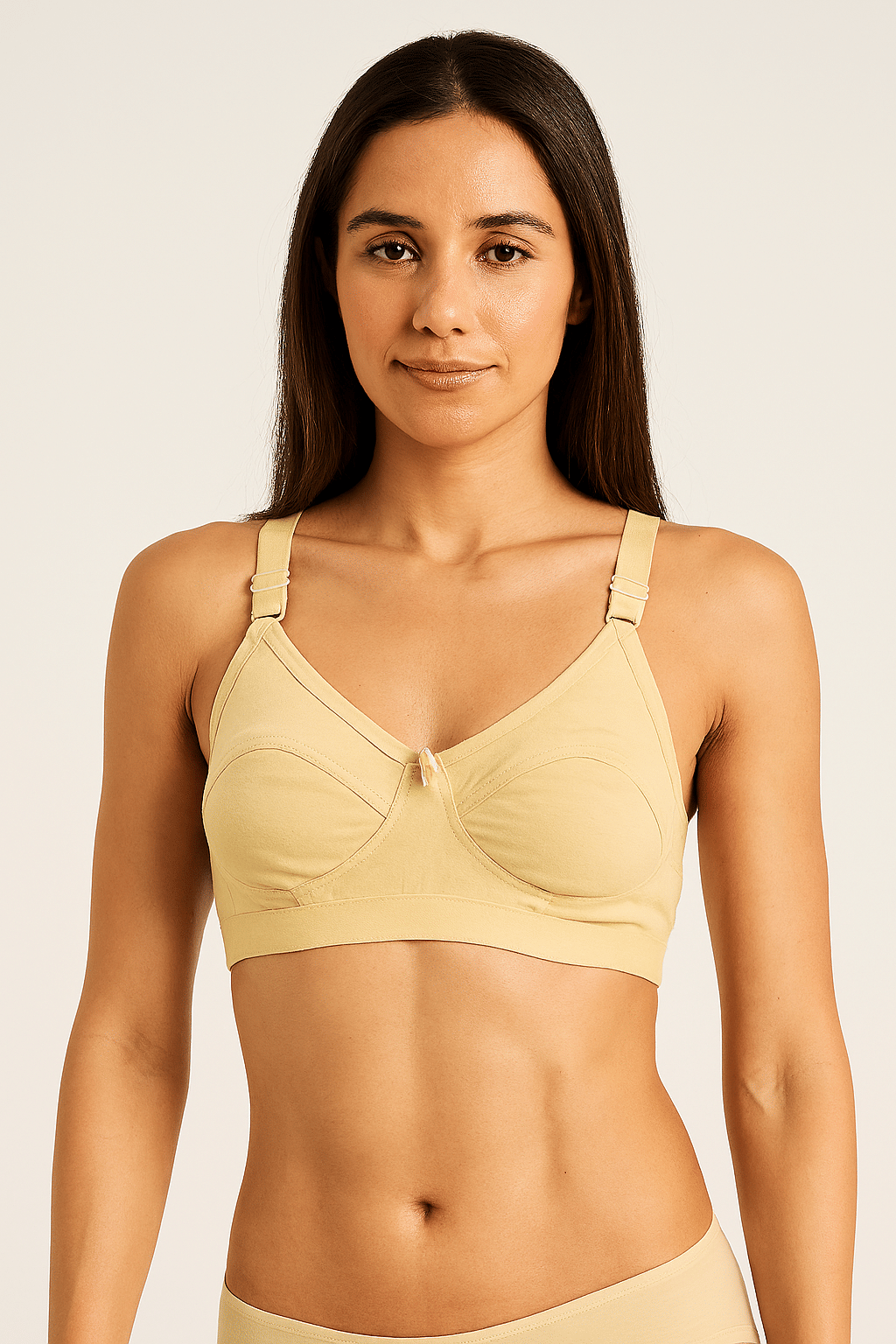 HERBLOURE Pack of 1 Cotton Blend Non Padded Everyday Bra For Women ( Beige ) HERBLOURE Pack of 1 Cotton Blend Non Padded Everyday Bra For Women ( Beige )